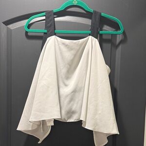 Elegant Black and White Crop Top
